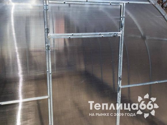 Теплица Рада Астра Стандарт, оцинкованный профиль 20х20, покрытие из поликарбоната, шириной 3 метра (шаг 0,65 м)